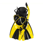 Cressi Tonga Mask Snorkel Fins Set Black/Yellow