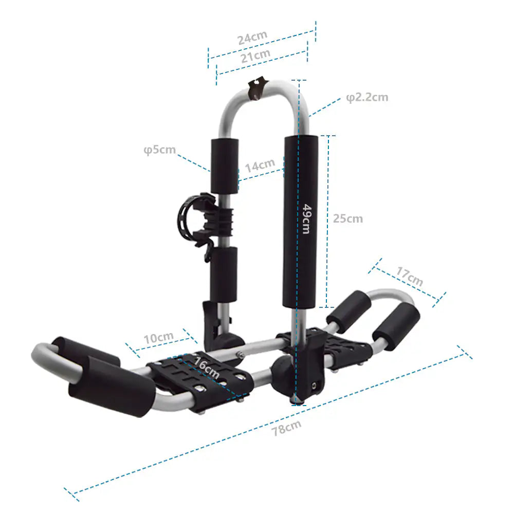 Blackhawk Universal J-Style Roof Rack 2x Kayak Carrier (Pair) - Blackhawk International