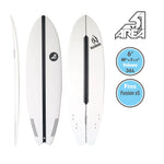 AREA51 Pod Fish 6'- 7'4 Surfboard White - Blackhawk International