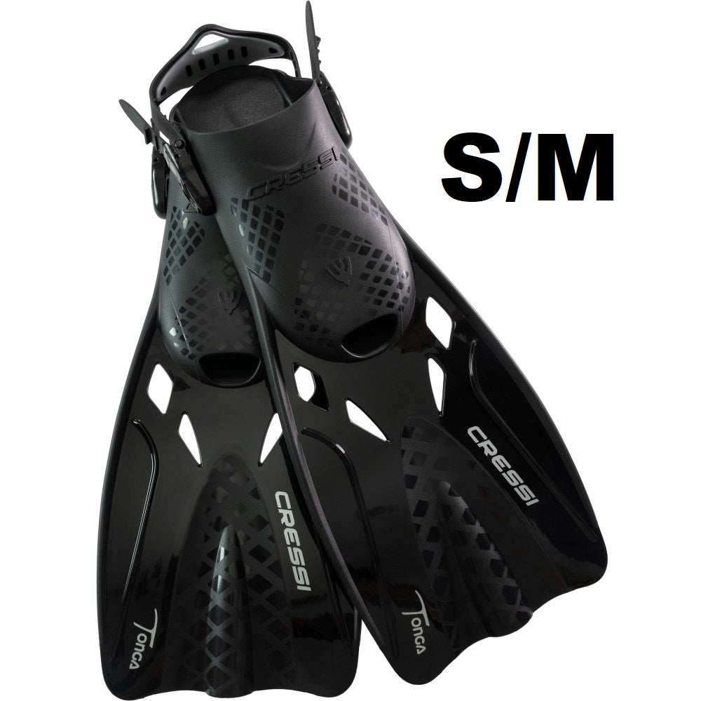 Cressi Tonga Snorkeling Fins Black - Blackhawk International