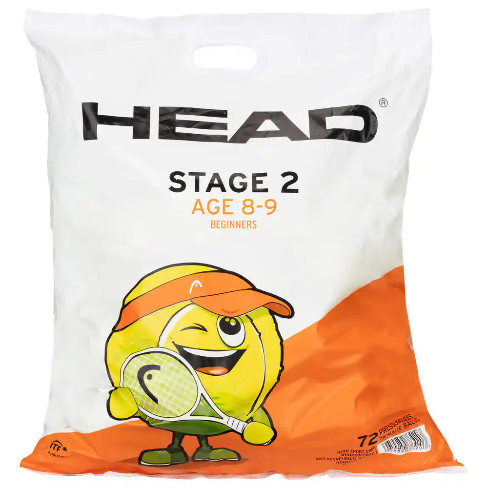 HEAD STAGE 2 Orange 72 Tennis Balls - Blackhawk International
