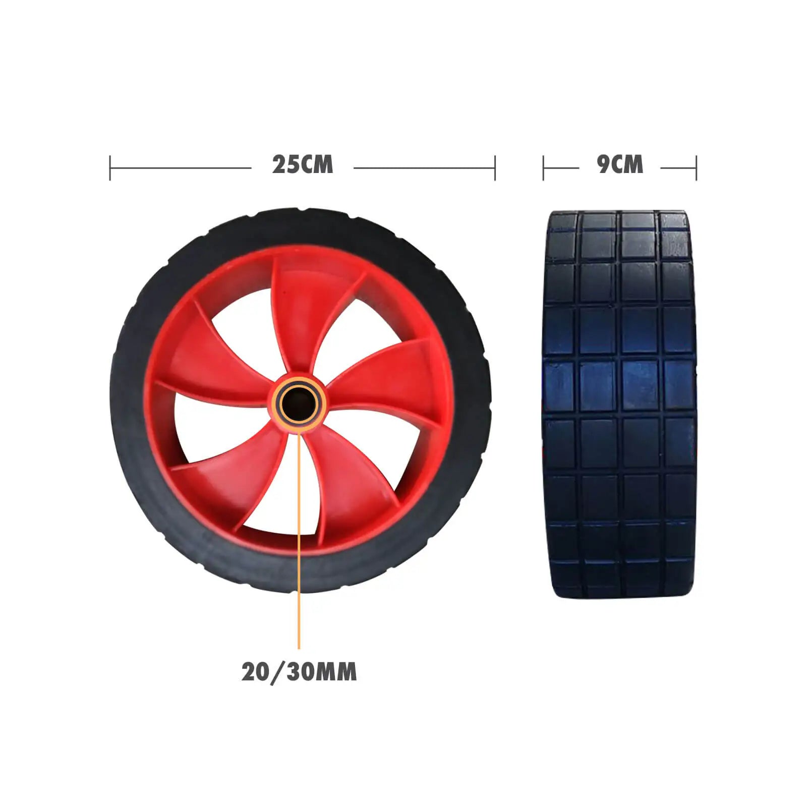 Hard Trolley Wheels - Blackhawk International