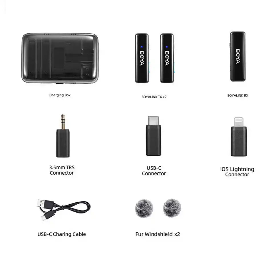 Boya BOYALINK All-In-One Wireless Microphone System - Blackhawk International