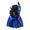 Cressi Tonga Mask Snorkel Fins Set Black/Blue - Blackhawk International