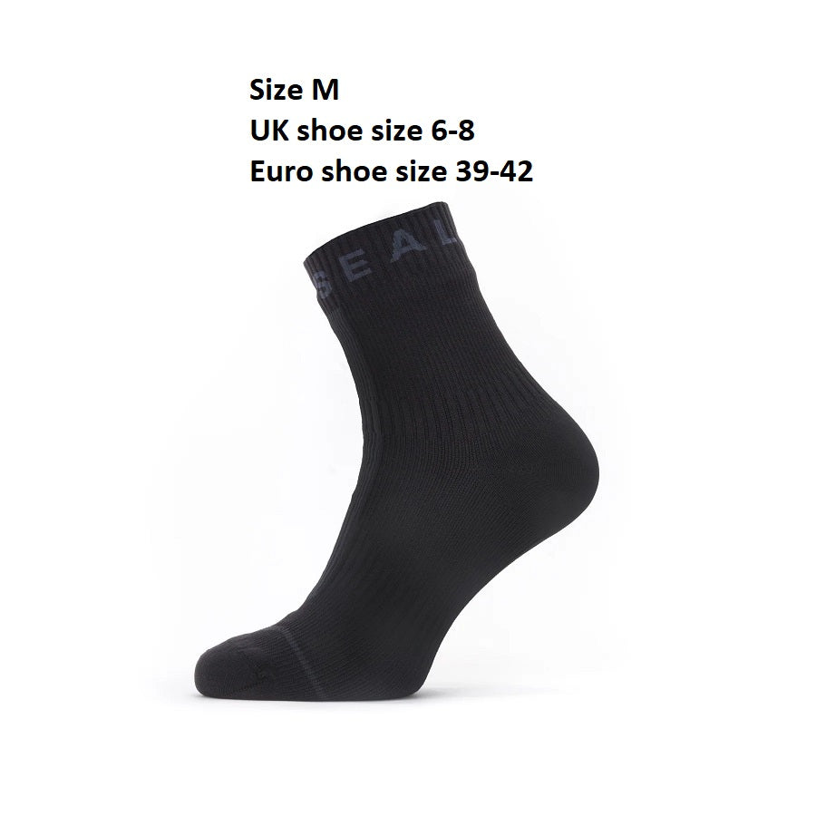 SealSkinz Waterproof All Weather Ankle Length Sock with Hydrostop Black/Grey - Blackhawk International