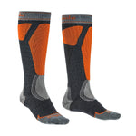 Bridgedale Ski Easy On Merino Performance Long Socks Gunmetal/Orange