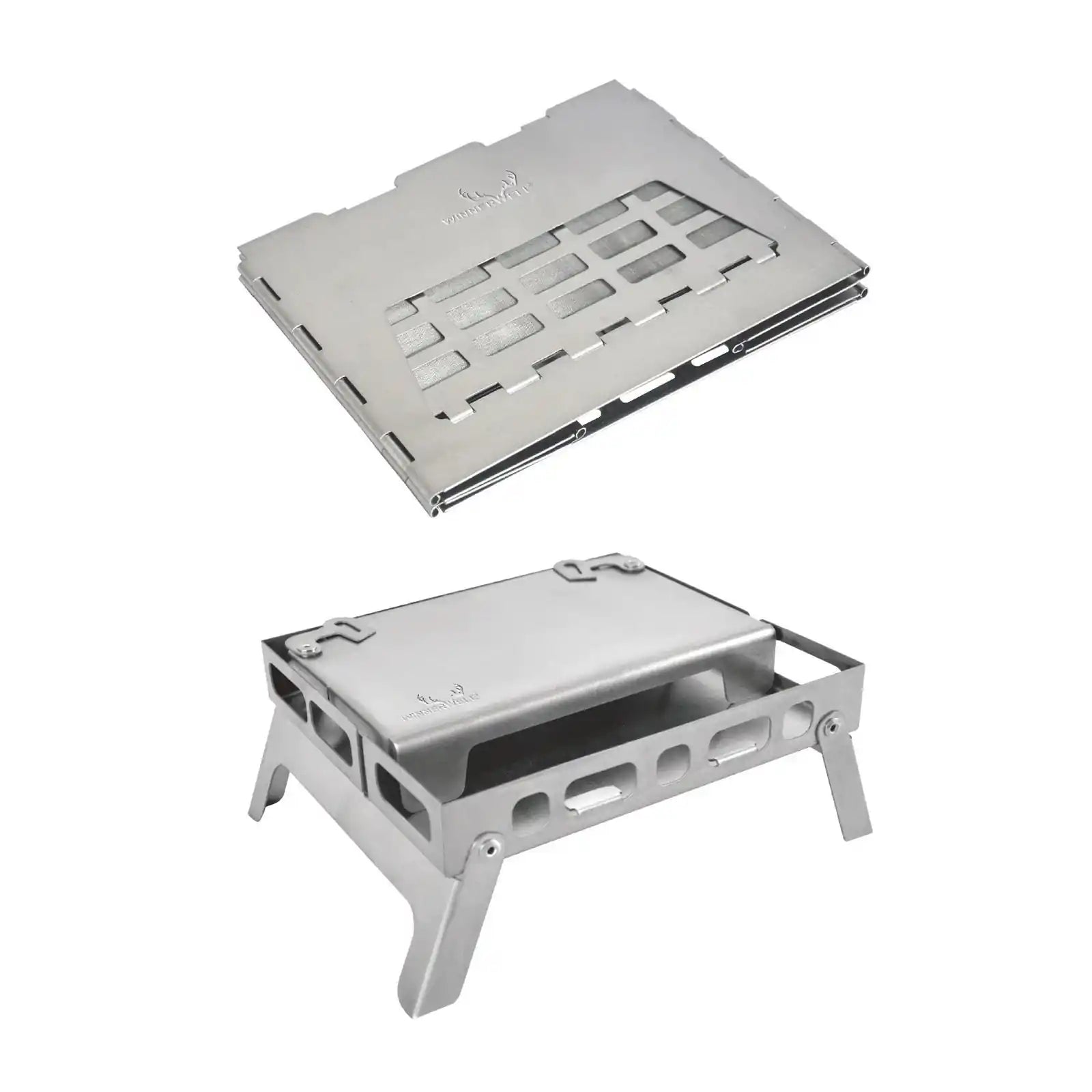 Winnerwell Backpack Stove + Table Board+Bottom Tray Stainless Steel - Blackhawk International