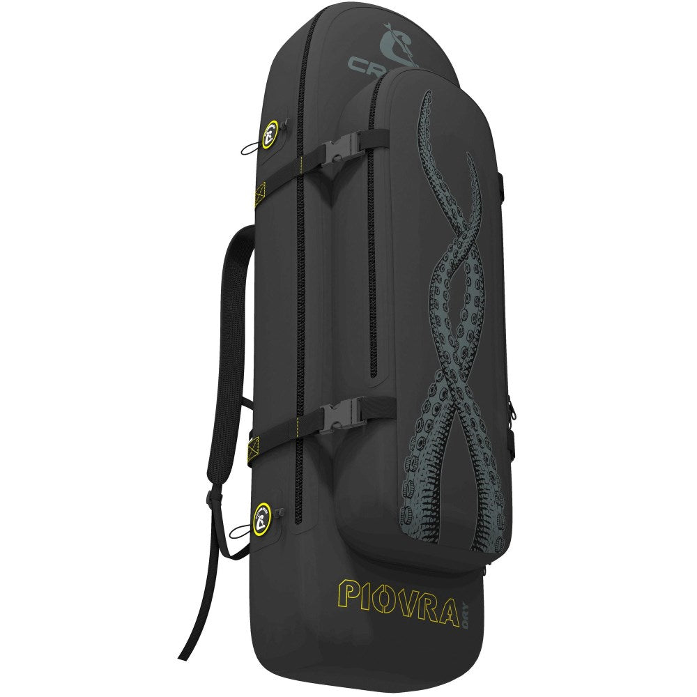 Cressi Piovra Dry Fins Backpack - Rucksack/Tasche mit Wasser abweisender Behandlung für Langflossen und Ausrüstung Angel/Apnoe, XL, Schwarz/Gelb, Unisex Cressi Piovra Dry Fins Backpack - Rucksack/Tasche mit Wasser abweisender Behandlung für Langflossen und Ausrüstung Angel/Apnoe, XL, Schwarz/Gelb, Unisex