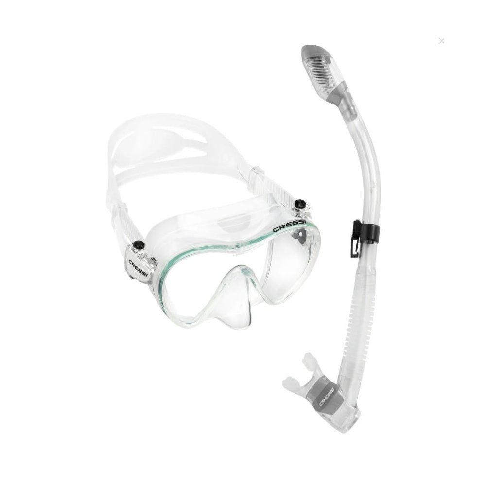 Cressi F1 Frameless Mask + Dry Snorkel Set