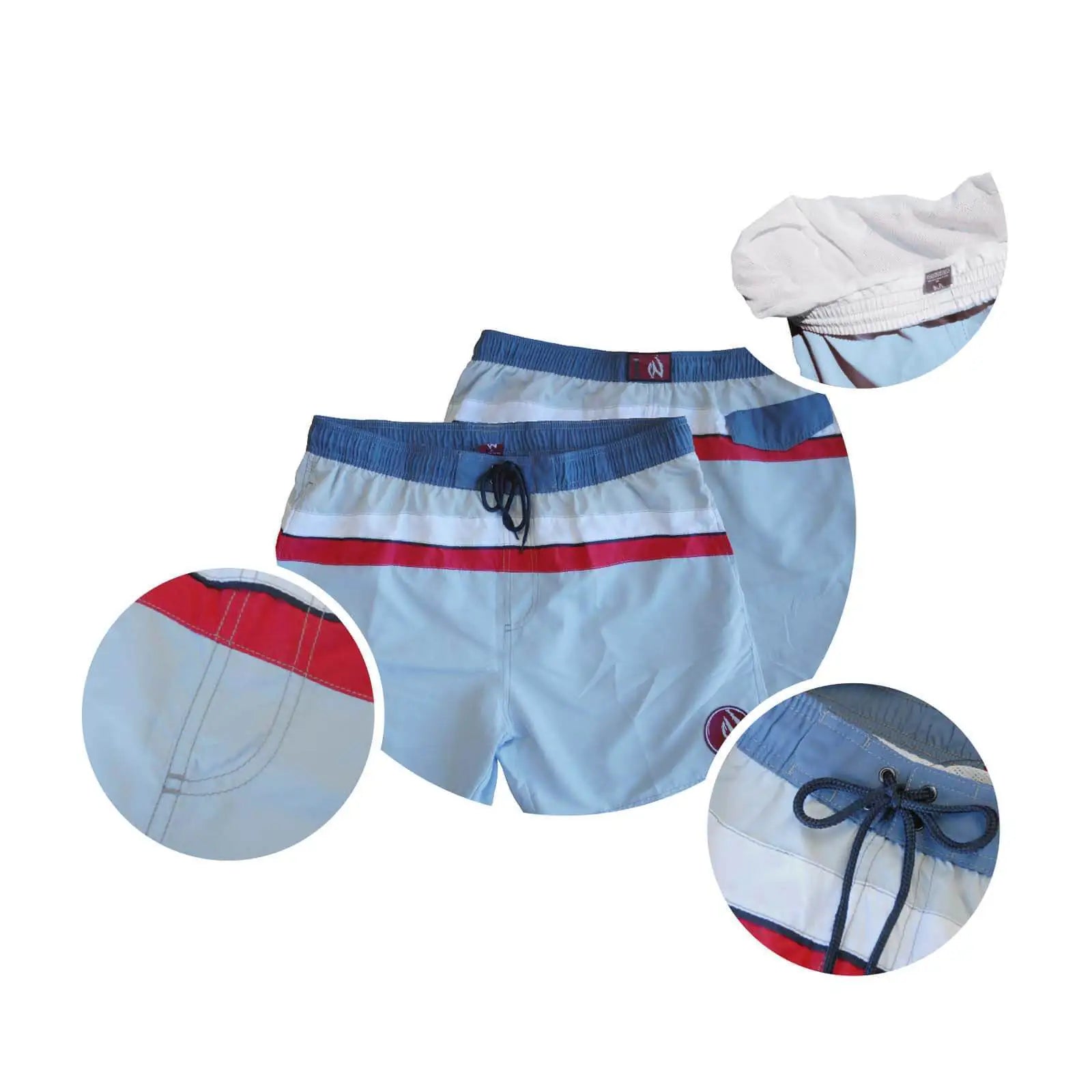 Mens Swim Beach Shorts Sky Blue BHACAPBS7 - Blackhawk International