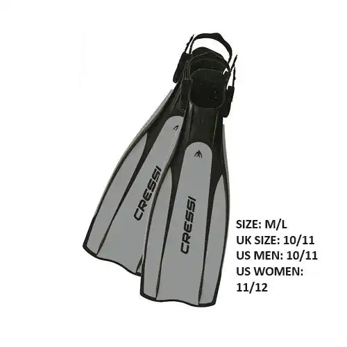 Cressi Pro Light Fins Silver - Blackhawk International