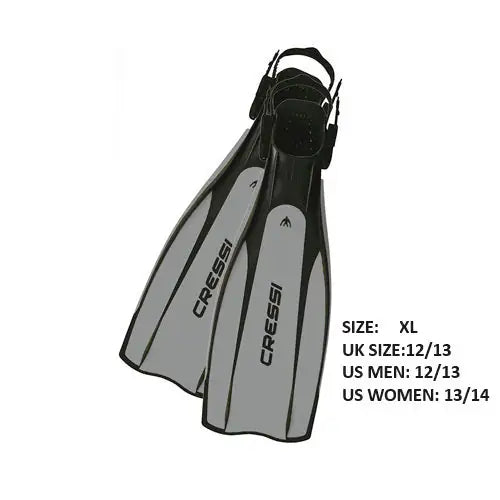 Cressi Pro Light Fins Silver - Blackhawk International