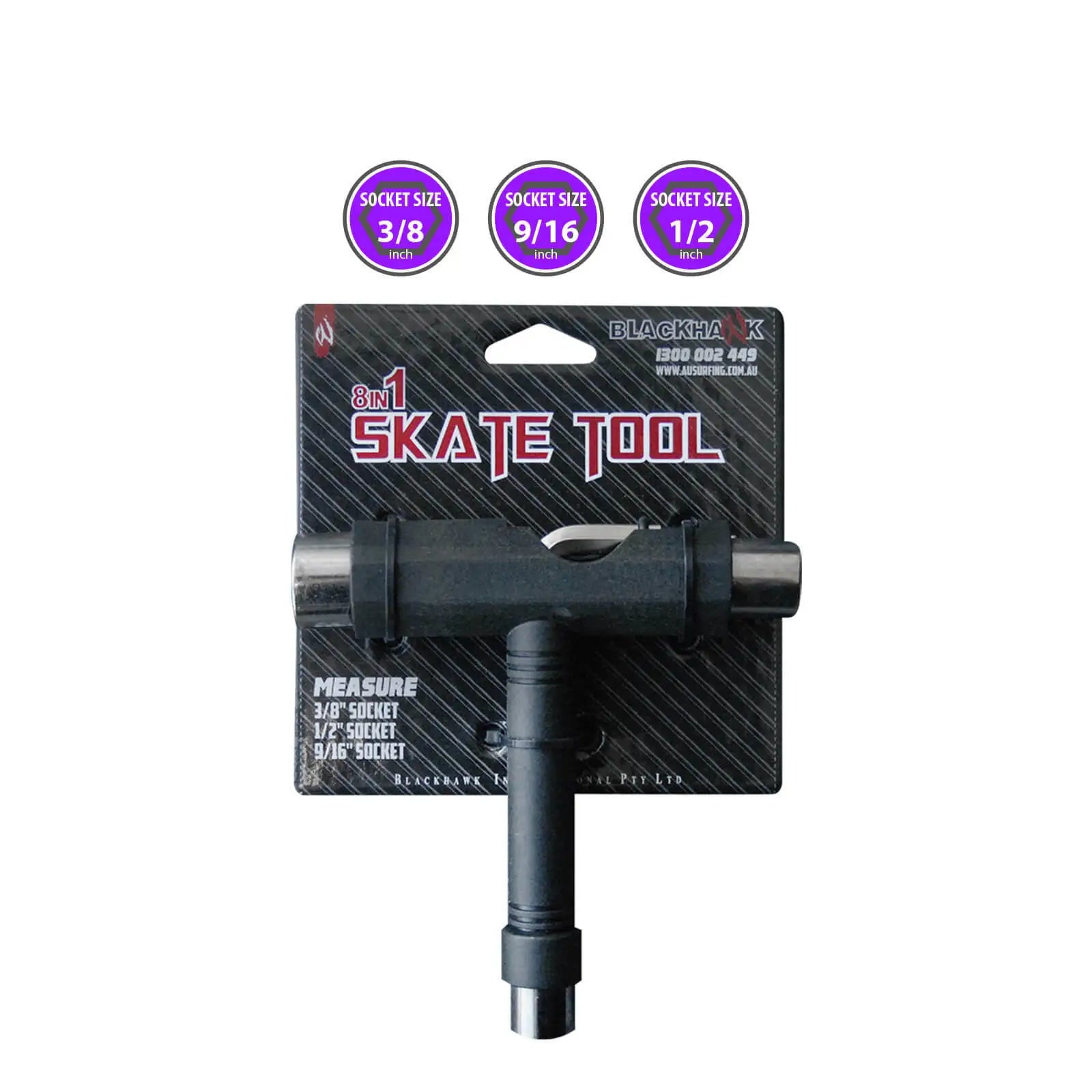 Blackhawk 8-in-1 Skateboard T Shape Tuning Tool - Blackhawk International