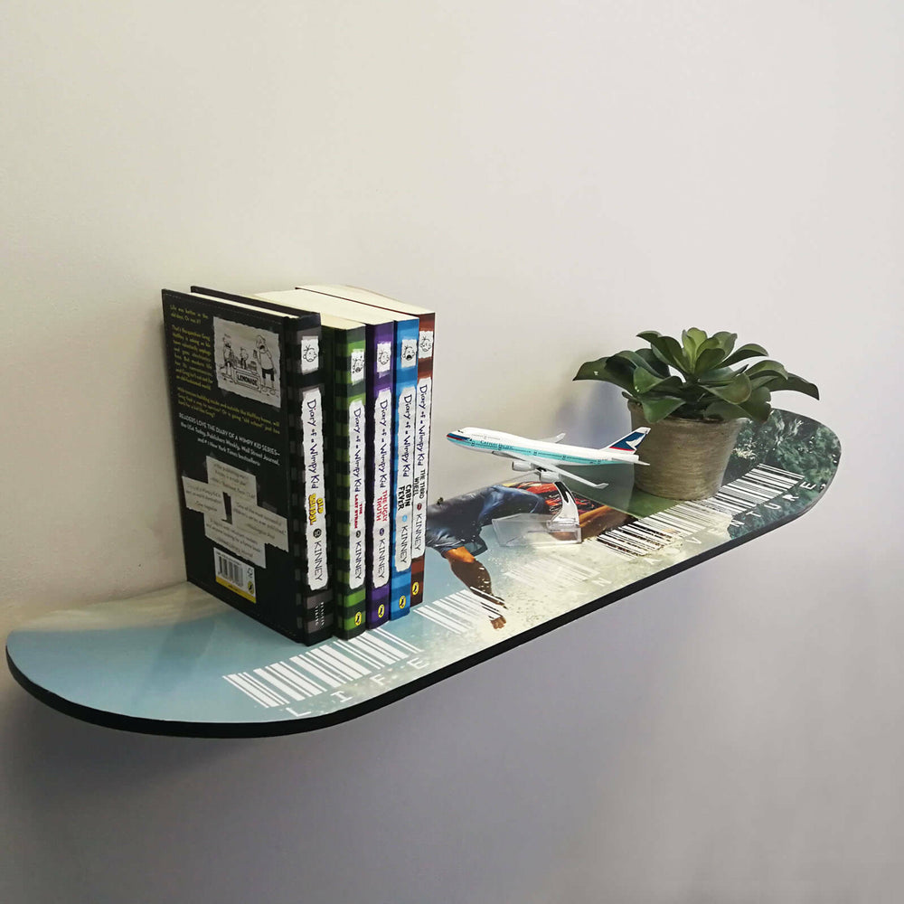 Wall Mount Skateboard Book Shelf - Blackhawk International