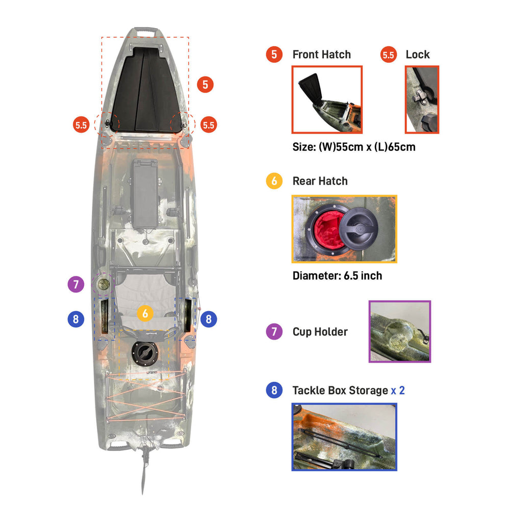 Osprey Motorized Fishing Kayak Desert - Blackhawk International