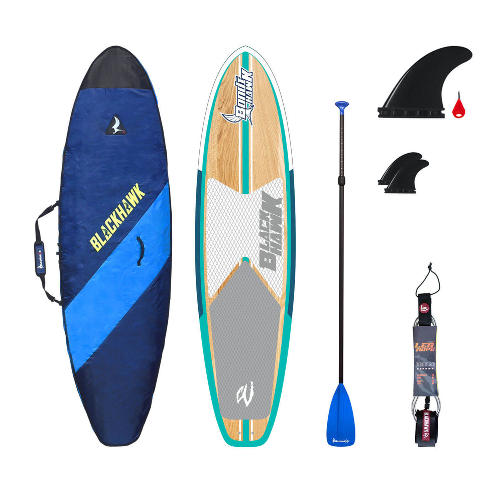 10'6" Bondihawk All-Rounder Bamboo Aqua SUP Package