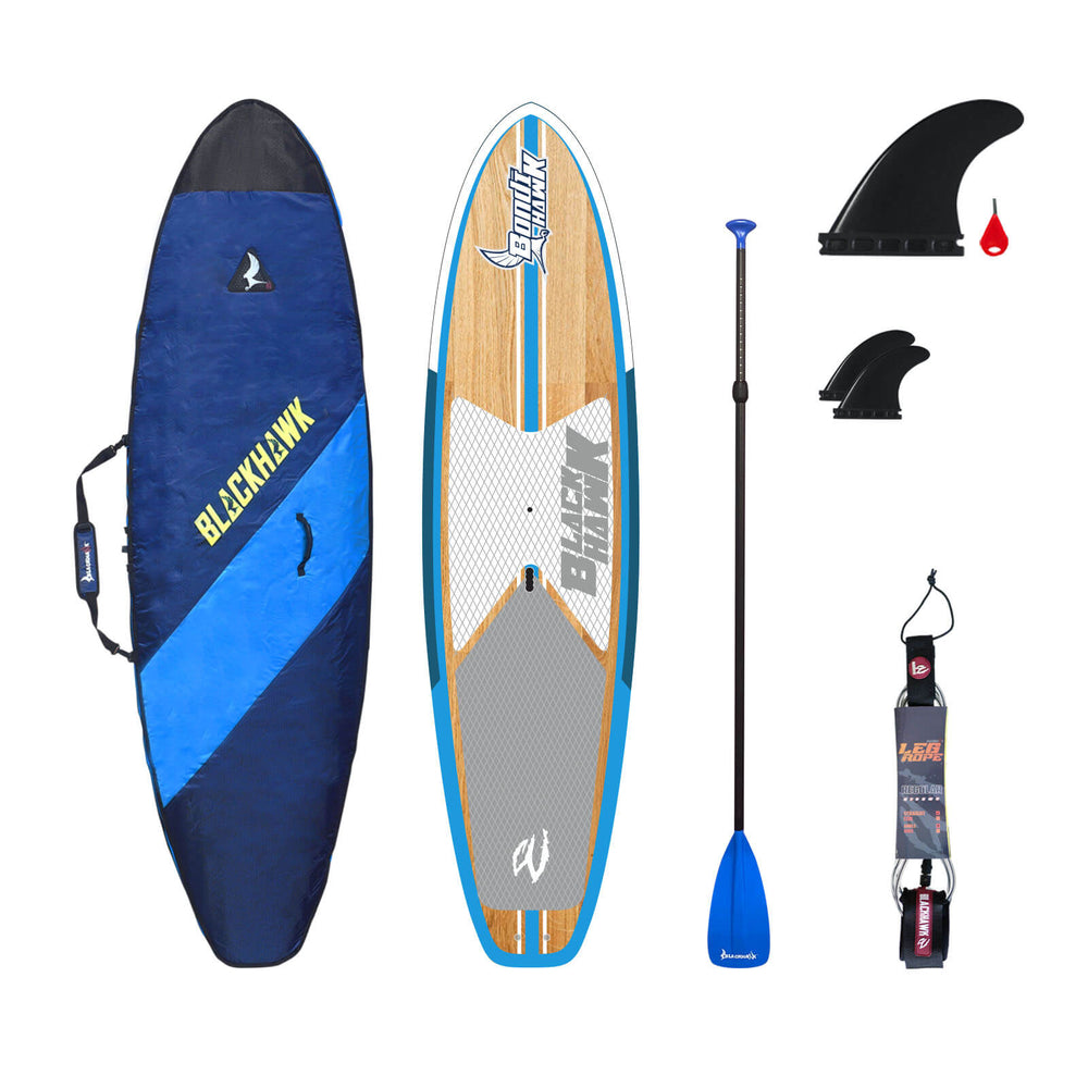 10'6" Bondihawk All-Rounder Bamboo Blue SUP Package - Blackhawk International