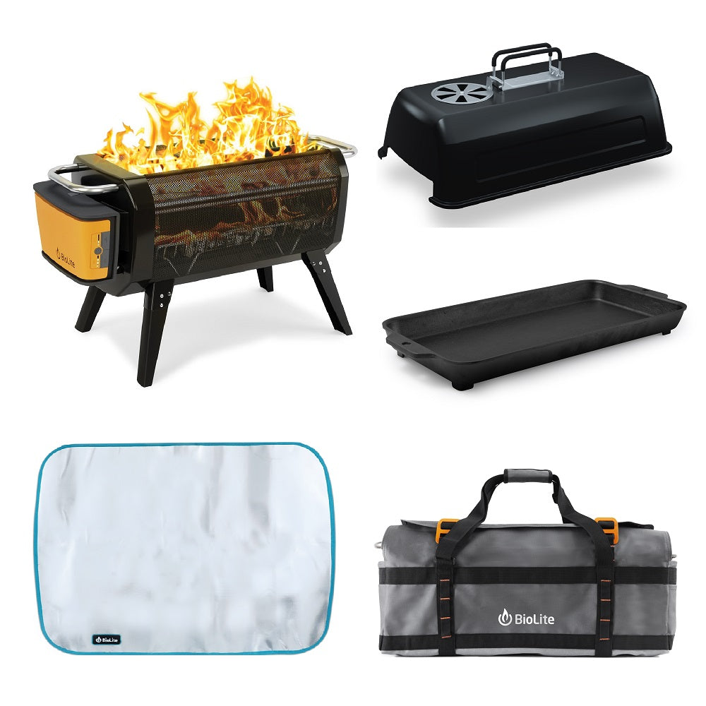 BioLite Firepit+ Lid Griddle Bag Mat Bundle