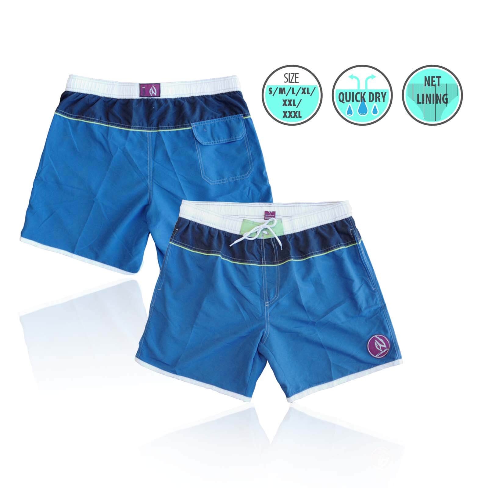 Mens Swim Beach Shorts Blue/Black BHACAPBS5 - Blackhawk International