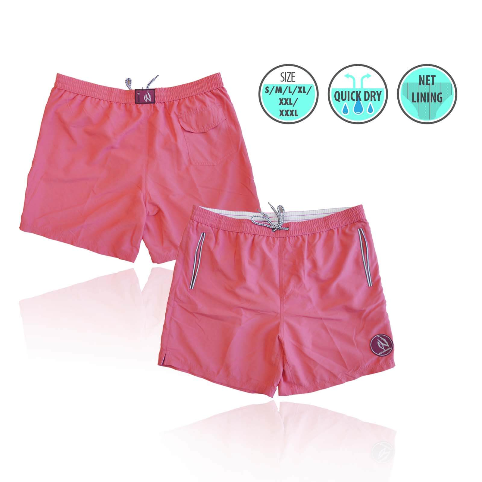 Mens Swim Beach Shorts Pink Red BHACAPBS2 Blackhawk Outdoor