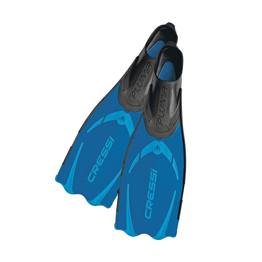Cressi Pluma Diving Snorkeling Fins Blue/Azure - Blackhawk International