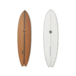 AREA51 Pod Fish 6'- 7'4 Surfboard Bamboo - Blackhawk International