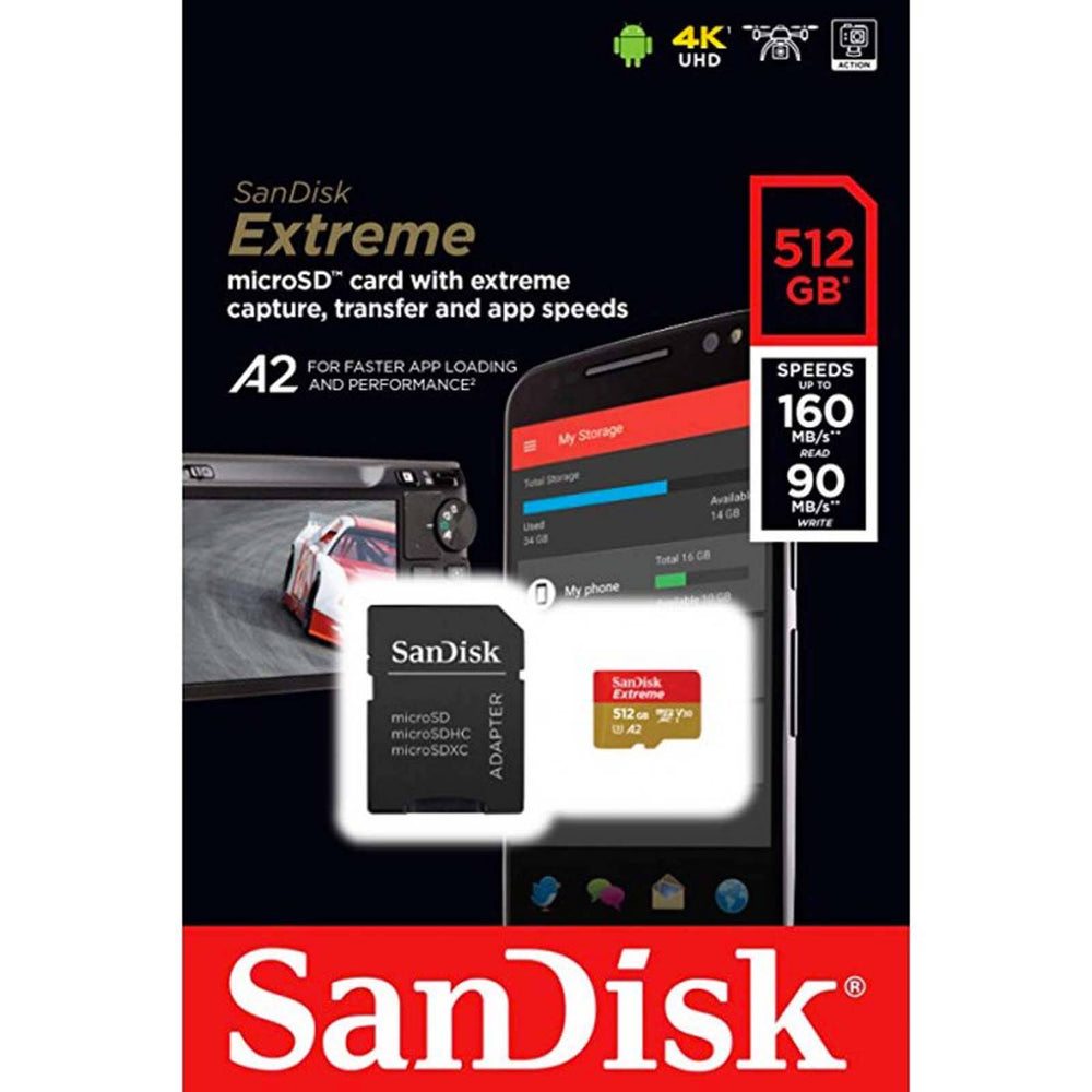 SANDISK Extreme microSDXC 512GB for 4K video - Blackhawk International