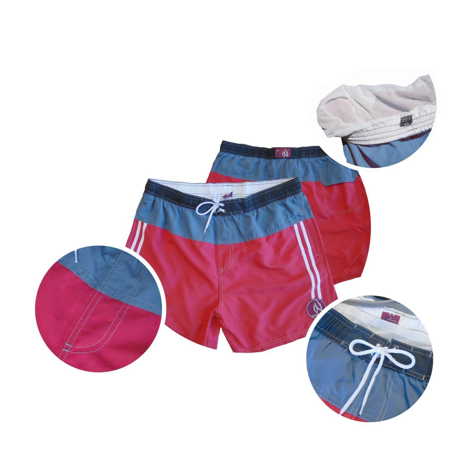 Mens Swim Beach Shorts Red/Blue BHACAPBS1 - Blackhawk International